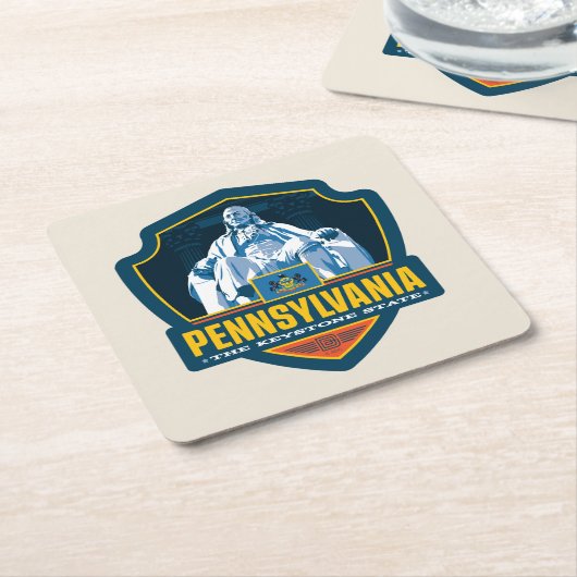 State Pride | Pennsylvania Kartonnen Onderzetters (Schuin)