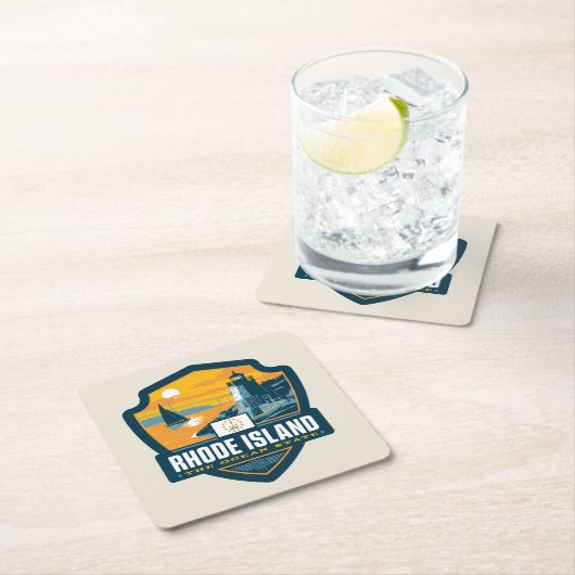 State Pride | Rhode Island Kartonnen Onderzetters (Insitu)