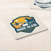 State Pride | Rhode Island Kartonnen Onderzetters (Schuin)