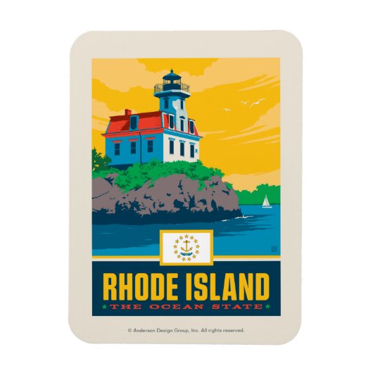 State Pride | Rhode Island Magneet (Verticaal)