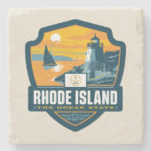 State Pride | Rhode Island Stenen Onderzetter (Voorkant)