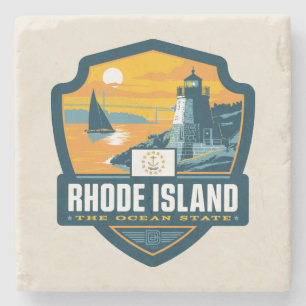 State Pride Rhode Island Stenen Onderzetter