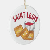 State Pride Saint Louis MO Toasted Fried Ravioli Keramisch Ornament (Rechts)