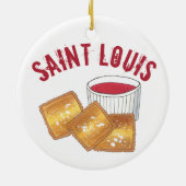 State Pride Saint Louis MO Toasted Fried Ravioli Keramisch Ornament (Achterkant)