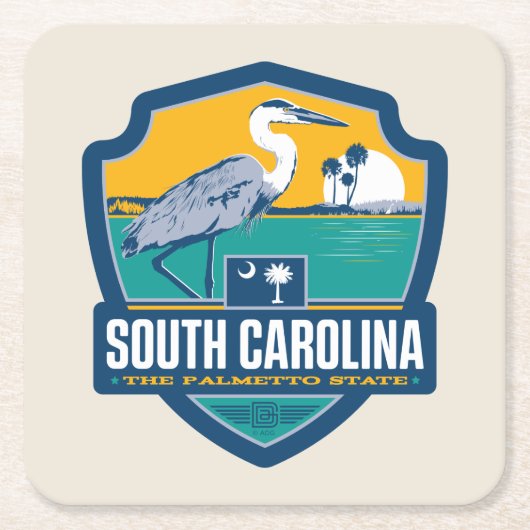 State Pride | South Carolina Kartonnen Onderzetters (Voorkant)