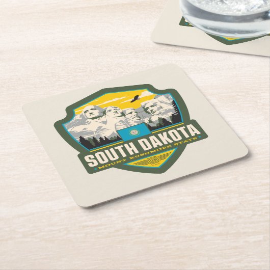 State Pride | South Dakota Kartonnen Onderzetters (Schuin)
