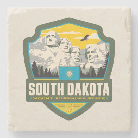 State Pride | South Dakota Stenen Onderzetter (Voorkant)