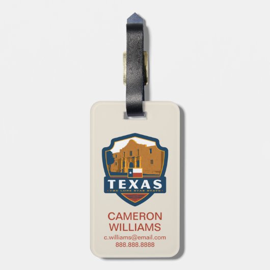 State Pride | Texas Bagagelabel (Achterkant verticaal)