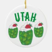 State Pride UTAH Green Gelatin Dessert Parfait Keramisch Ornament (Achterkant)