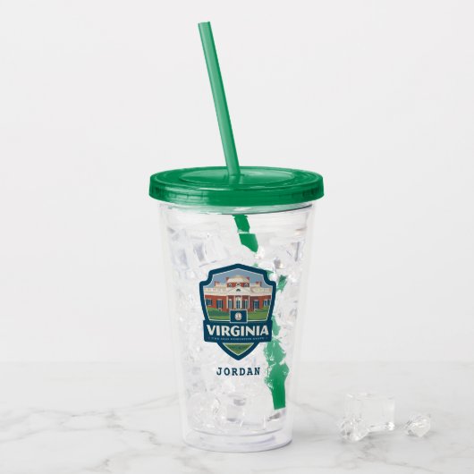 State Pride | Virginia Acryl Drinkbeker (Voorkant ijs)
