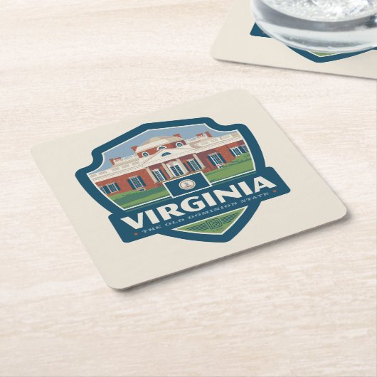 State Pride | Virginia Kartonnen Onderzetters (Schuin)