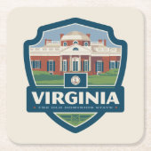 State Pride | Virginia Kartonnen Onderzetters (Voorkant)