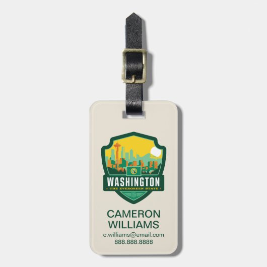 State Pride | Washington Bagagelabel (Voorkant verticaal)