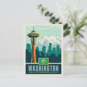 State Pride | Washington Briefkaart (Staand voorkant)