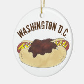 State Pride Washington DC Smoke Chili Hot Dog Keramisch Ornament (Links)