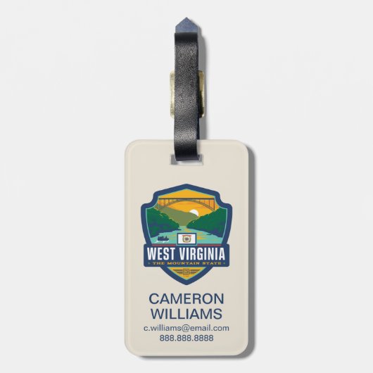 State Pride | West Virginia Bagagelabel (Achterkant verticaal)