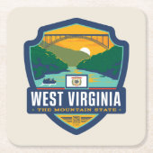 State Pride | West Virginia Kartonnen Onderzetters (Voorkant)