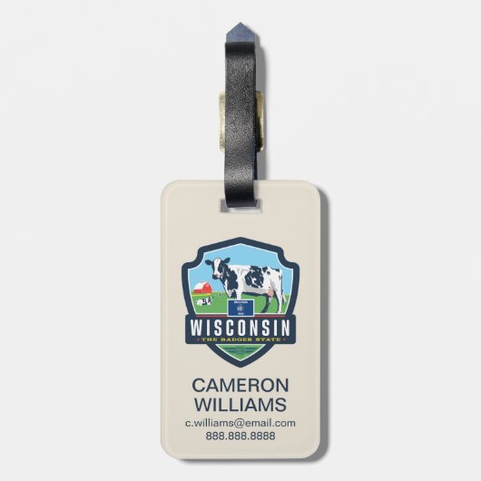 State Pride | Wisconsin 2 Bagagelabel (Achterkant verticaal)