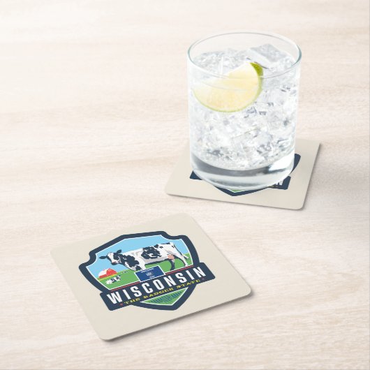 State Pride | Wisconsin 2 Kartonnen Onderzetters (Insitu)