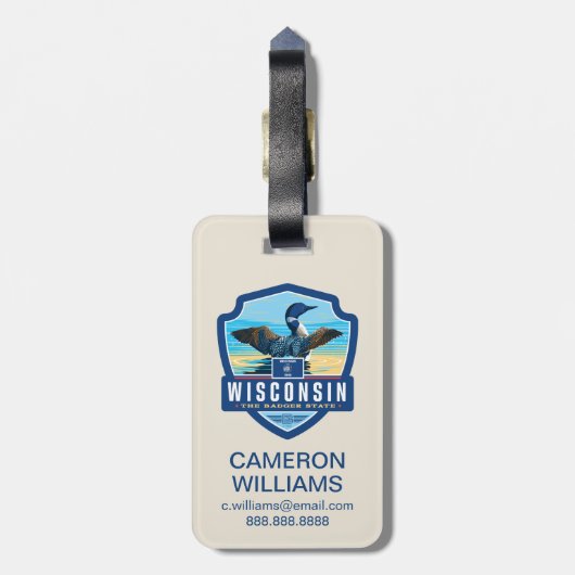 State Pride | Wisconsin Bagagelabel (Achterkant verticaal)