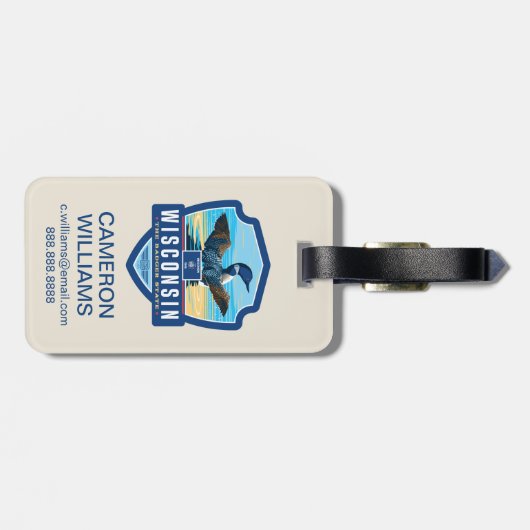 State Pride | Wisconsin Bagagelabel (Achterkant horizontaal)