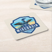 State Pride | Wisconsin Kartonnen Onderzetters (Schuin)