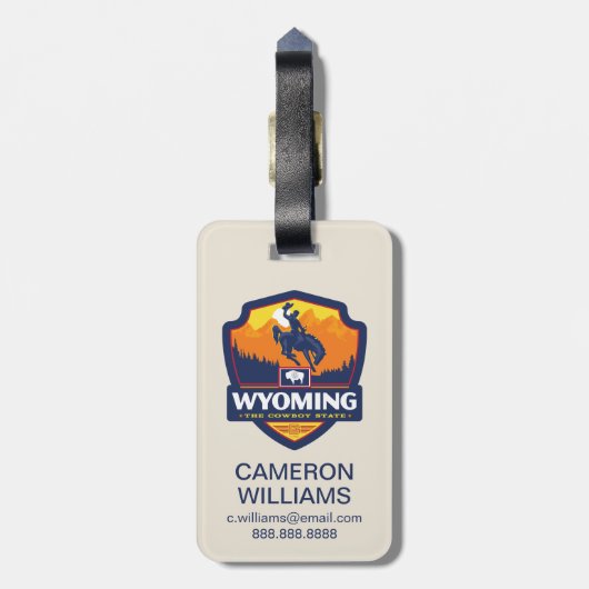 State Pride | Wyoming Bagagelabel (Achterkant verticaal)