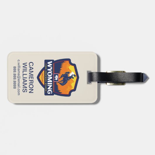 State Pride | Wyoming Bagagelabel (Achterkant horizontaal)