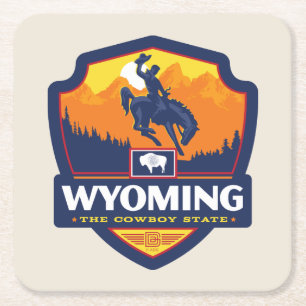 State Pride Wyoming Kartonnen Onderzetters