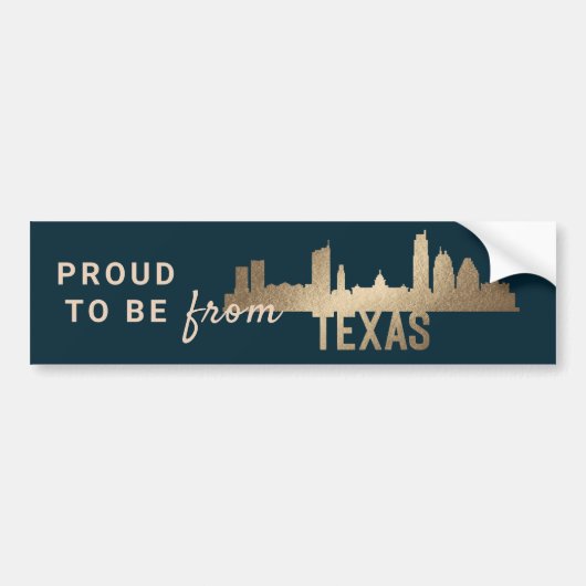 State Proud Texas Gold Bumpersticker (Voorkant)