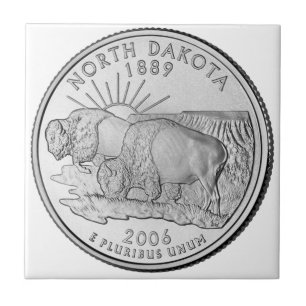 State Quarter North Dakota Tegeltje