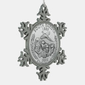 State Quarter South Dakota Tin Sneeuwvlok Ornament (Links)
