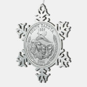 State Quarter South Dakota Tin Sneeuwvlok Ornament (Rechts)
