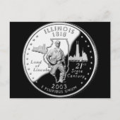 State Quarter van Illinois Reverse Side Faux Briefkaart (Voorkant)