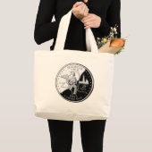 State Quarter van Illinois Reverse Side Faux Grote Tote Bag (Voorkant (product))