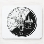 State Quarter van Illinois Reverse Side Faux Muismat (Voorkant)