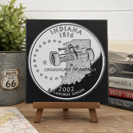 State Quarter van Indiana achterzijde namaak Tegeltje