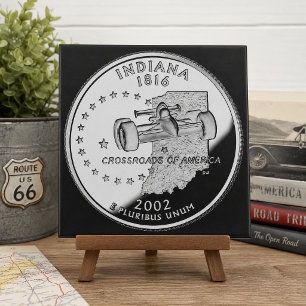 State Quarter van Indiana achterzijde namaak Tegeltje