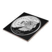 State Quarter van Indiana achterzijde namaak Tegeltje (Zijkant)
