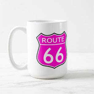 State Route 66 Reis Hot Pink Koffiemok
