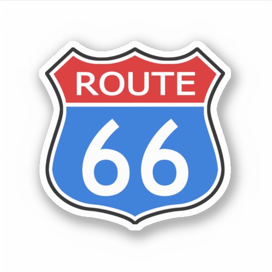 State Route 66 Reizen Sticker (Voorkant)