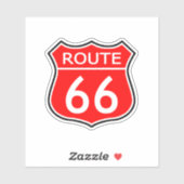State Route 66 Reizen Sticker Rood (Vel)