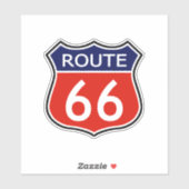 State Route 66 Reizen Sticker Rood en Blauw (Vel)