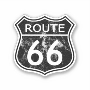 State Route 66 Travel Sticker vervaagd