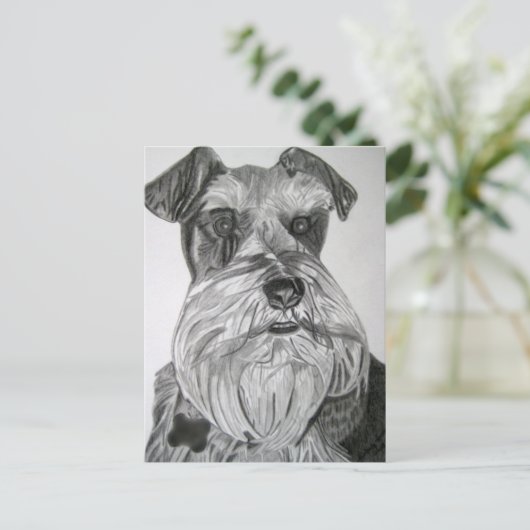 State Schnauzer Briefkaart (Staand voorkant)