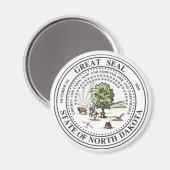 State Seal North Dakota Magneet (Voorkant / Achterkant)