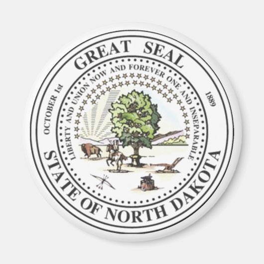 State Seal North Dakota Magneet (Voorkant)