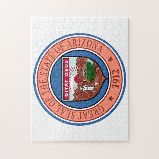 State Seal of Arizona. Legpuzzel (Verticaal)