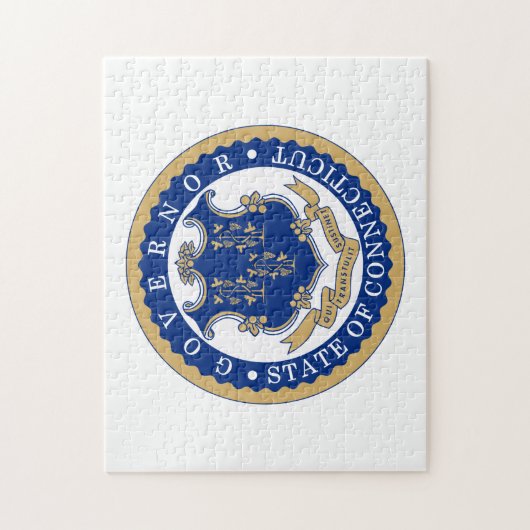 State Seal of Connecticut. Legpuzzel (Verticaal)