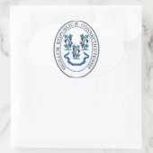 State seal of Connecticut, Verenigde Staten Ovale Sticker (Tas)